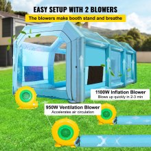 VEVOR 12x5x4 m Inflatable Spray Booth Custom Tent Paint Booth Inflatable