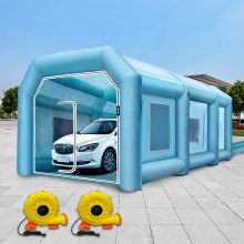 VEVOR Inflatable Spray Booth Car Paint Tent 29.5x19.7x13FT with Filter 2 Blowers