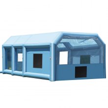 Cabina gonflabilă de vopsea VEVOR, 23 x 13,1 x 9 ft, cabină gonflabilă de pulverizare, cu suflante puternice de 750 W+480 W și sistem de filtru de aer, cabină portabilă de vopsea auto pentru camion mic, motocicletă mare, SUV de dimensiuni medii