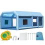VEVOR Inflatable Paint Booth, 7 x 4 x 2.75 m Inflatable Spray Booth, with 750W+480W Powerful Blowers and Air Filter System, Portable Car Paint Booth for Small Truck, Large Motorcycle, Midsize SUV