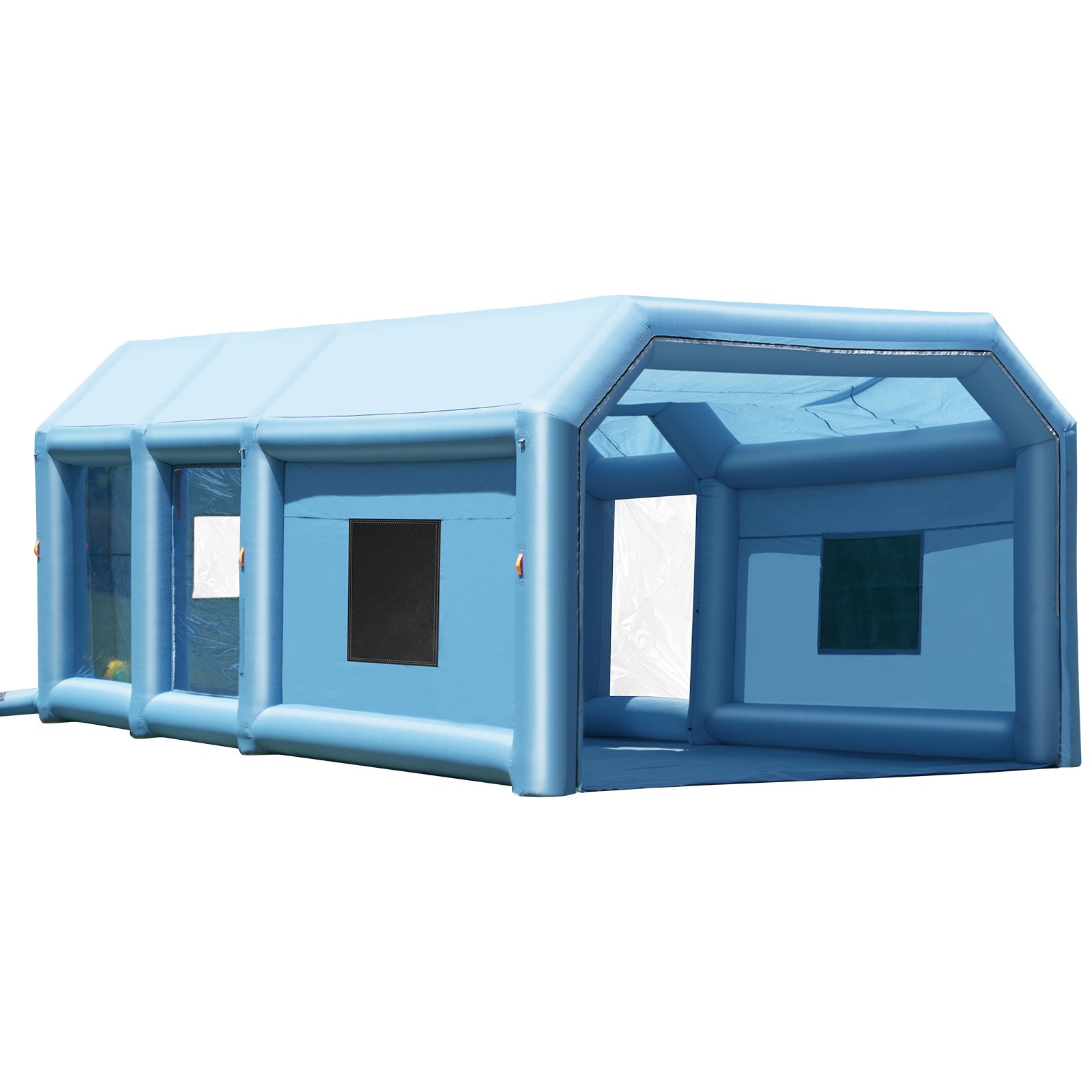 VEVOR Inflatable Paint Booth, 32.8 x 21 x 14.8 ft Inflatable Spray Booth, with 1100W+750W Powerful Blowers and Air Filter System, Portable Car Paint Booth for Large Truck, Large Van, Large Machinery