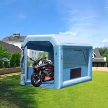 VEVOR Inflatable Paint Booth, 9.8 x 8.2 x 8.2 ft Inflatable Spray Booth, with 550W Powerful Blower and Air Filter System, Portable Car Paint Booth for Motorcycle, Bicycle, Small Furniture Painting