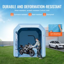 VEVOR Inflatable Paint Booth, 9.8 x 8.2 x 8.2 ft Inflatable Spray Booth, with 550W Powerful Blower and Air Filter System, Portable Car Paint Booth for Motorcycle, Bicycle, Small Furniture Painting