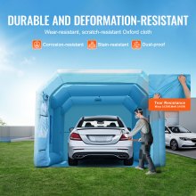 VEVOR Inflatable Paint Booth, 21 x 13.5 x 9.8 ft Inflatable Spray Booth, with 1100W Powerful Blower and Air Filter System, Portable Car Paint Booth for Medium-Sized Vehicles, Large Furniture Painting