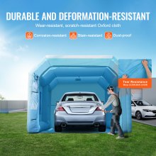 VEVOR Inflatable Paint Booth, 21 x 13.5 x 9.8 ft Inflatable Spray Booth, with 1100W Powerful Blower and Air Filter System, Portable Car Paint Booth for Medium-Sized Vehicles, Large Furniture Painting