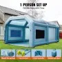 VEVOR Inflatable Paint Booth, 20x10x8ft Inflatable Spray Booth, High Powerful 480W+750W Blowers Spray Booth Tent, Car Paint Tent Air Filter System for Car Parking Tent Workstation Motorcycle Garage