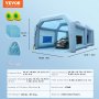 Cabine de pulverização inflável VEVOR, sistema de filtro de 33x20x13 pés para pintura de carro, 2 ventiladores