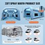 VEVOR Inflatable Spray Booth Car Paint Tent 10 x 6 x 4 m Filter System 2 Blowers