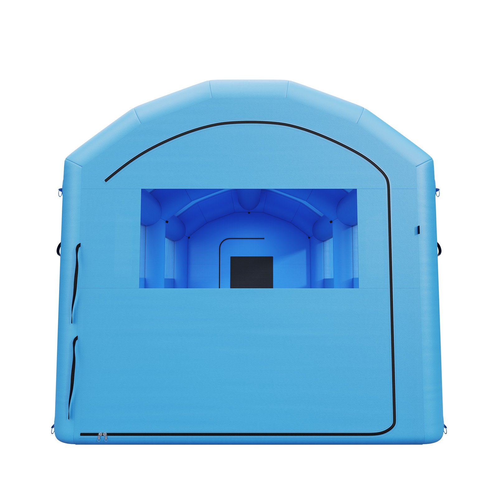 VEVOR Inflatable Paint Booth, 20 x 10 x 8 ft, Portable Spray Booth with 480W+750W Blowers, Large Filter Cotton, Changing Area, Arched Roof Painting Tent for Bike, Motorcycle, and Furniture, Blue