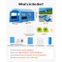VEVOR Inflatable Paint Booth, 20 x 10 x 8 ft, Portable Spray Booth with 550W+750W Blowers, Large Filter Cotton, Changing Area, Arched Roof Painting Tent for Bike, Motorcycle, and Furniture, Blue