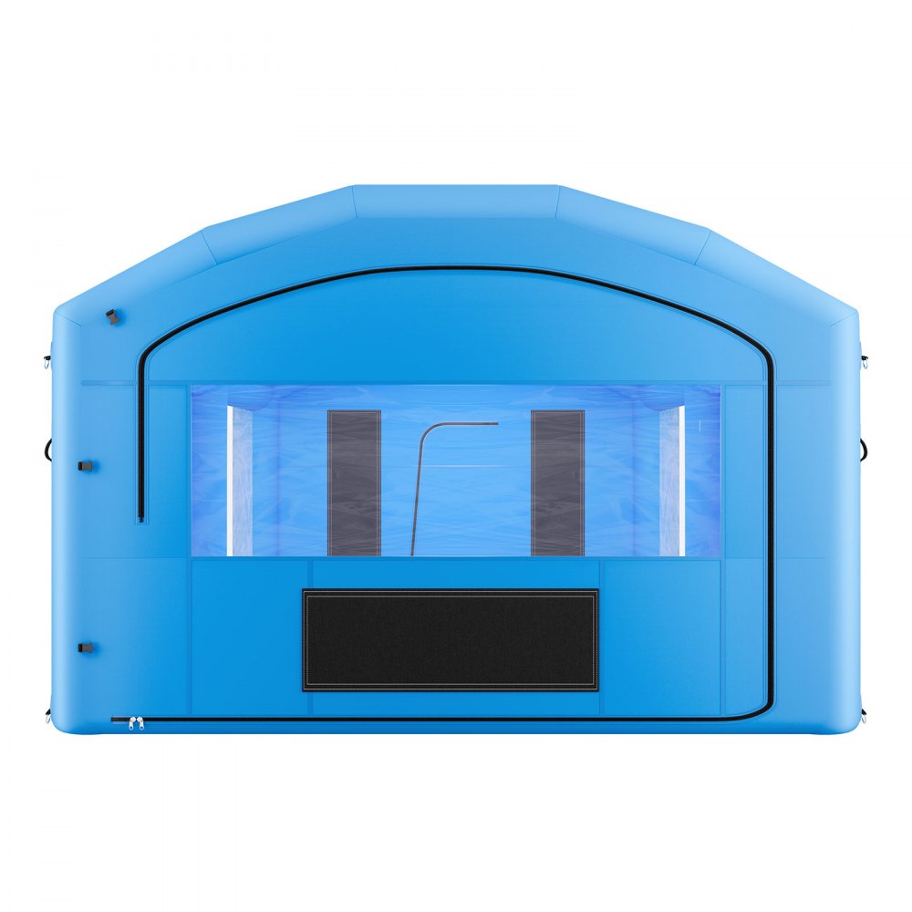 VEVOR Inflatable Paint Booth, 8.5 x 4.5 x 3 m, Portable Spray Booth with 750W+950W Blowers, Large Filter Cotton, Changing Area, Arched Roof Painting Tent for Mid-Size Pickup, Large Furniture, Blue