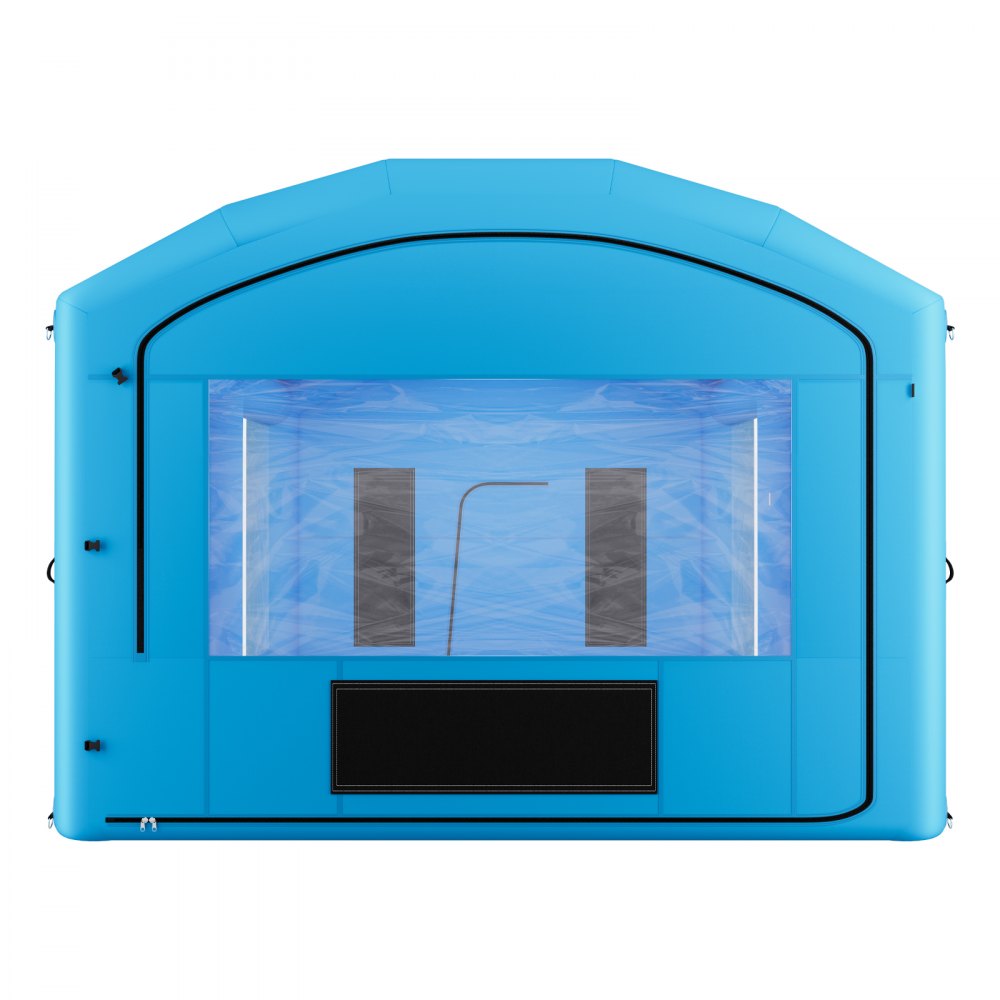 VEVOR Inflatable Paint Booth, 30 x 16 x 12 ft, Portable Spray Booth with 750W+950W Blowers, Large Filter Cotton, Changing Area, Arched Roof Painting Tent for Full-Size Pickup, Small Speedboat, Blue