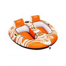 VEVOR Towable Tubes for Boating 2-Person Inflatable Boat Towable with 2 Cockpits