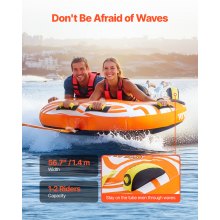 Towable Tube for Boating 1-2 Riders Inflatable Boating Tubes Towable Water Sport