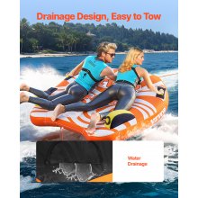 Towable Tube for Boating 1-2 Riders Inflatable Boating Tubes Towable Water Sport