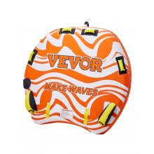 VEVOR Towable Tubes for Boating, 1-2 Riders Inflatable Towable Tube for Boat to Pull, 340lbs Capacity Boat Tubes and Towables for Water Sports - with Fins, Double-Stitched Nylon Cover & Padded Handles
