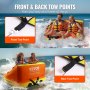 VEVOR Towable Tube for Boating, 1-2 Riders Inflatable Towable Tubes with Deck Seats and Backrest, 340 lbs Water Sport Tube for Boat to Pull, Full Nylon Cover, EVA Grab Handles and Speed Safety Valve