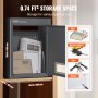 VEVOR through the wall mailbox with 0.74 ft³ storage space for mail, keys, checks, and remote controls.