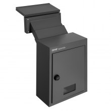 VEVOR Through The Wall Drop Box, Heavy Duty Steel Through the Wall Mailbox with 2.8-7.9" 13" Combination Lock, 12.5x6.3x16.9" Mail Drop Box, Black