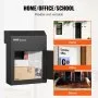 VEVOR Through The Door Key Drop Box 12x6x16" Mailbox with 1.8"12" Key Lock Black