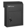 VEVOR Through The Door Key Drop Box, Heavy Duty Steel Through the Door Mailbox with 1.8" 12" Key Lock, 12x6x16" Mail Drop Box, Black