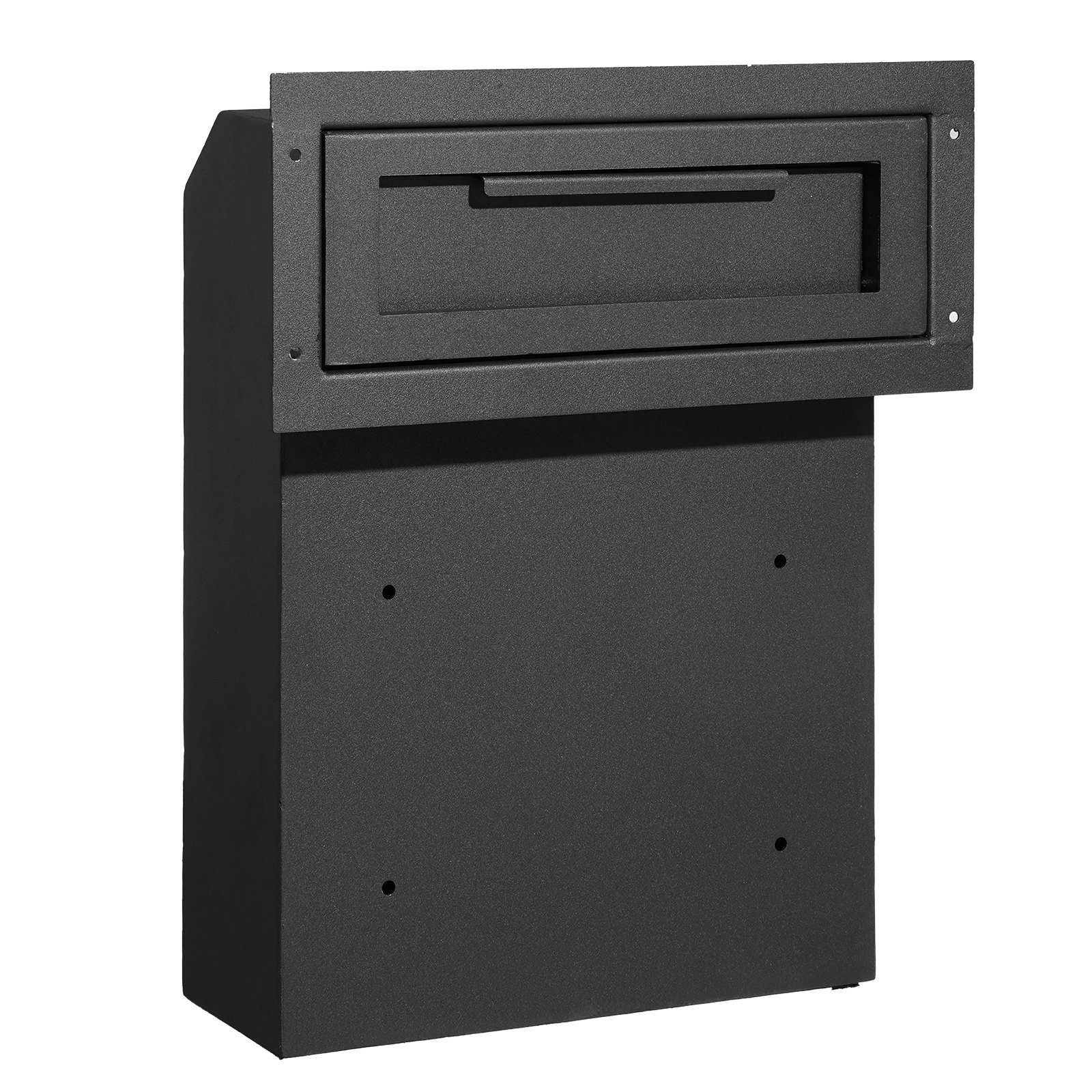 VEVOR Through The Door Key Drop Box 30.5x15.2x40.6 cm Mailbox with 4.6cm 30.5cm Key Lock Black