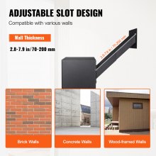 VEVOR Through The Wall Drop Box 13x7x17" Mailbox with Combination Lock Black