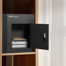 VEVOR Through The Wall Drop Box 13x7x17" Mailbox with Combination Lock Black