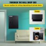Vevor Through-the-wall Mailbox Letter Drop Box Adjustable Chute Rainproof Black