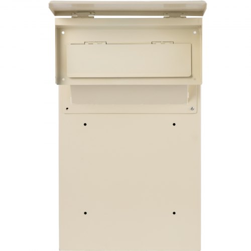 VEVOR Through The Wall Drop Box, 12.5''x6.3''x16.9'' Mail Drop Box w/Adjustable Chute, Deposit Drop Box w/Code Lock, Rainproof Wall Mount Mailbox for Letters, Rents,Checks & Keys, Home & Office, Beige