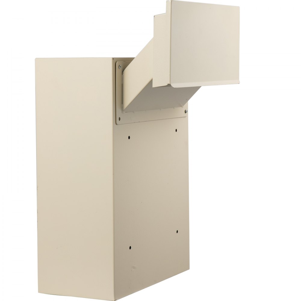 VEVOR Through The Wall Drop Box, 12.5''x6.3''x16.9'' Mail Drop Box w/Adjustable Chute, Deposit Drop Box w/Code Lock, Rainproof Wall Mount Mailbox for Letters, Rents,Checks & Keys, Home & Office, Beige