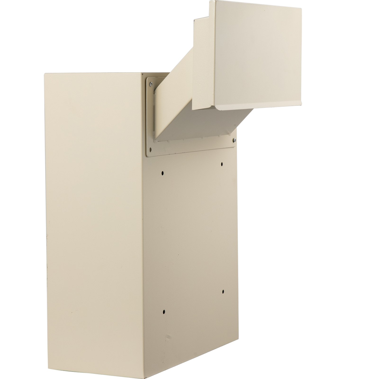 VEVOR Through The Wall Drop Box, 12.5''x6.3''x16.9'' Mail Drop Box w/Adjustable Chute, Deposit Drop Box w/Code Lock, Rainproof Wall Mount Mailbox for Letters, Rents,Checks & Keys, Home & Office, Beige