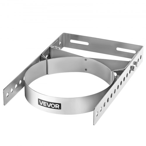 Pipe Clamps Wall Mount, Stainless Steel Ceiling Mount Pipe Supports Adjustable Height Pipe Strap Clamp With Screws