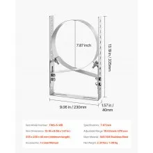 Adjustable Wall Bracket for 6 Inch Chimney Pipe Stainless Steel Mount Kit