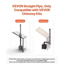 6 x 36 Inch Double Wall Insulated Chimney Pipe Stainless Steel Stove Pipe