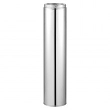 6 x 36 Inch Double Wall Insulated Chimney Pipe Stainless Steel Stove Pipe