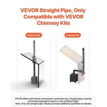 6 x 48 Inch Double Wall Insulated Chimney Pipe Stainless Steel Stove Pipe