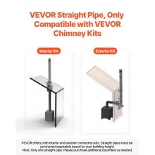 6 x 24 Inch Double Wall Chimney Pipe Stainless Steel Stove Venting Pipe
