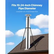 6 Inch Extended Roof Bracket for Chimney Pipe Support Adjustable