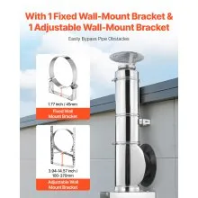 External Chimney Kit 6 Inch with Rain Cap Adjustable Bracket Roof Mount