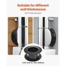 External Chimney Kit 6 Inch External with Windproof Cap Wall Bracket Roof