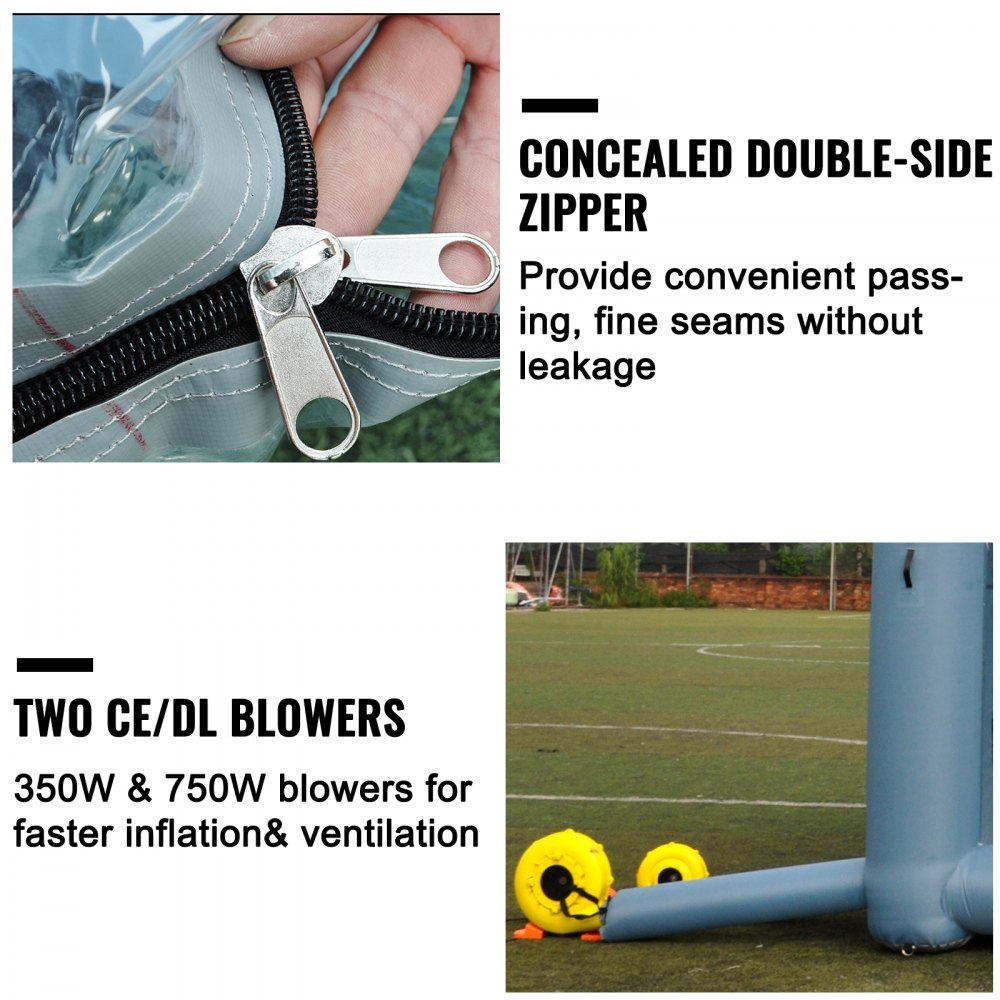 VEVOR  6x3x2.5M Inflatable Spray Paint Booth Tent Car Paint Commercial w/Blowers