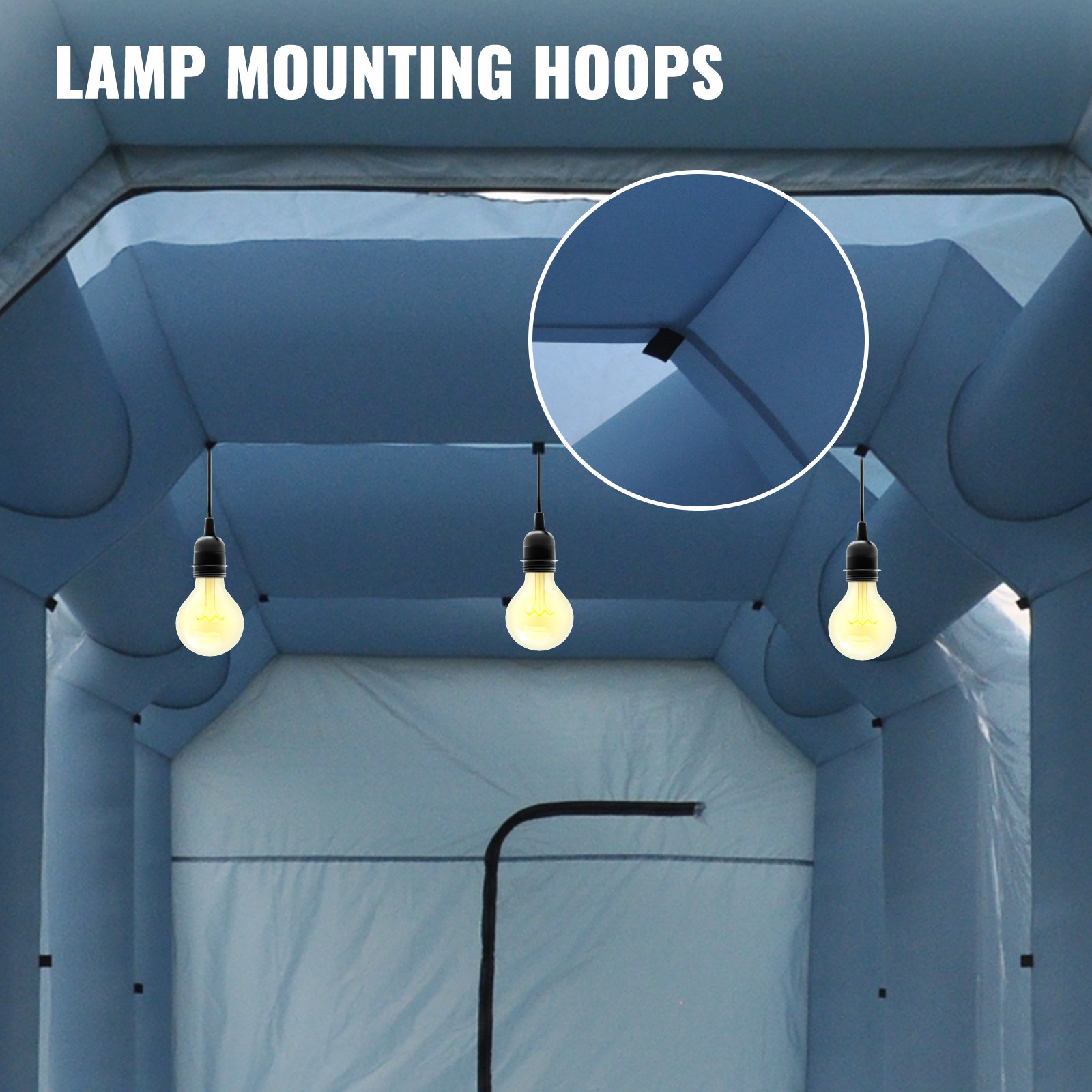 VEVOR  6x3x2.5M Inflatable Spray Paint Booth Tent Car Paint Commercial w/Blowers