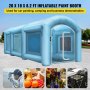 VEVOR Inflatable Paint Booth, 20x10x 8 ft Spray Paint Booth, High Powerful 750W+350W Blowers Inflatable Spray Booth with Air Filter System Portable Car Paint Booth for Car Parking Tent Workstation