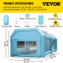 VEVOR Portable Inflatable Paint Booth, 28x15x10ft Inflatable Spray Booth, Car Paint Tent w/ Air Filter System & 2 Blowers, Upgraded Blow Up Spray Booth Tent, Auto Paint Workstation, Car Parking Garage