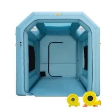 VEVOR Portable Inflatable Paint Booth, 13 x 8 x 8ft Inflatable Spray Booth, Car Paint Tent w/Air Filter System & 2 Blowers, Upgraded Blow Up Spray Booth Tent, Auto Paint Workstation Motorcycle Garage