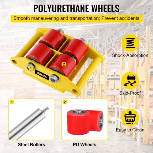 Nisorpa 6T Déménageur De Machines Industrielles 6 Kg, Patins