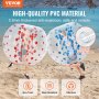 VEVOR Inflatable Bumper Balls 2-Pack, 5FT/1.5M Body Sumo Zorb Balls for Teen & Adult, 0.8mm Thick PVC Human Hamster Bubble Balls for Outdoor Team Gaming Play, Bumper Bopper Toys for Garden, Yard, Park