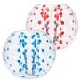 two VEVOR inflatable bumper balls with blue and red grips on a white background.