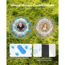 VEVOR Inflatable Bumper Balls 2-Pack, 5FT/1.5M Body Sumo Zorb Balls for Teen & Adult, 0.8mm Thick PVC Human Hamster Bubble Balls for Outdoor Team Gaming Play, Bumper Bopper Toys for Garden, Yard, Park